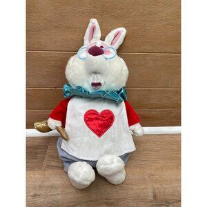 EUC Disney Store Exclusive Alice In Wonderland White Rabbit Plush Doll 20" With